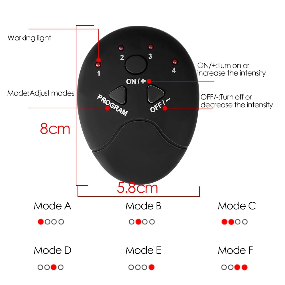 Electric Muscle Stimulator EMS Wireless Buttocks Hip Trainer Abdominal ABS Stimulator Fitness Body Slimming Massager