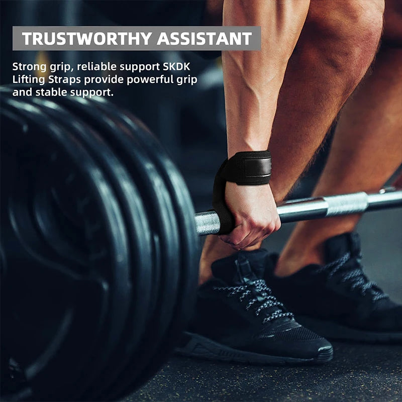 Weightlifting Wrist Straps Strength Training Adjustable Non-Slip Gym Fitness Lifting Strap Wrist Support Grip Band