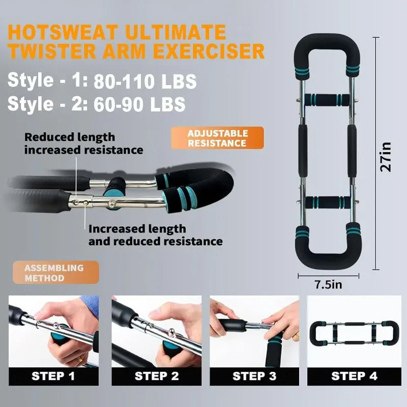 U-Shaped Hand Three-Speed Adjustable Spring Tensioner Biceps Exercise Fitness Equipment Arm Strength Machine