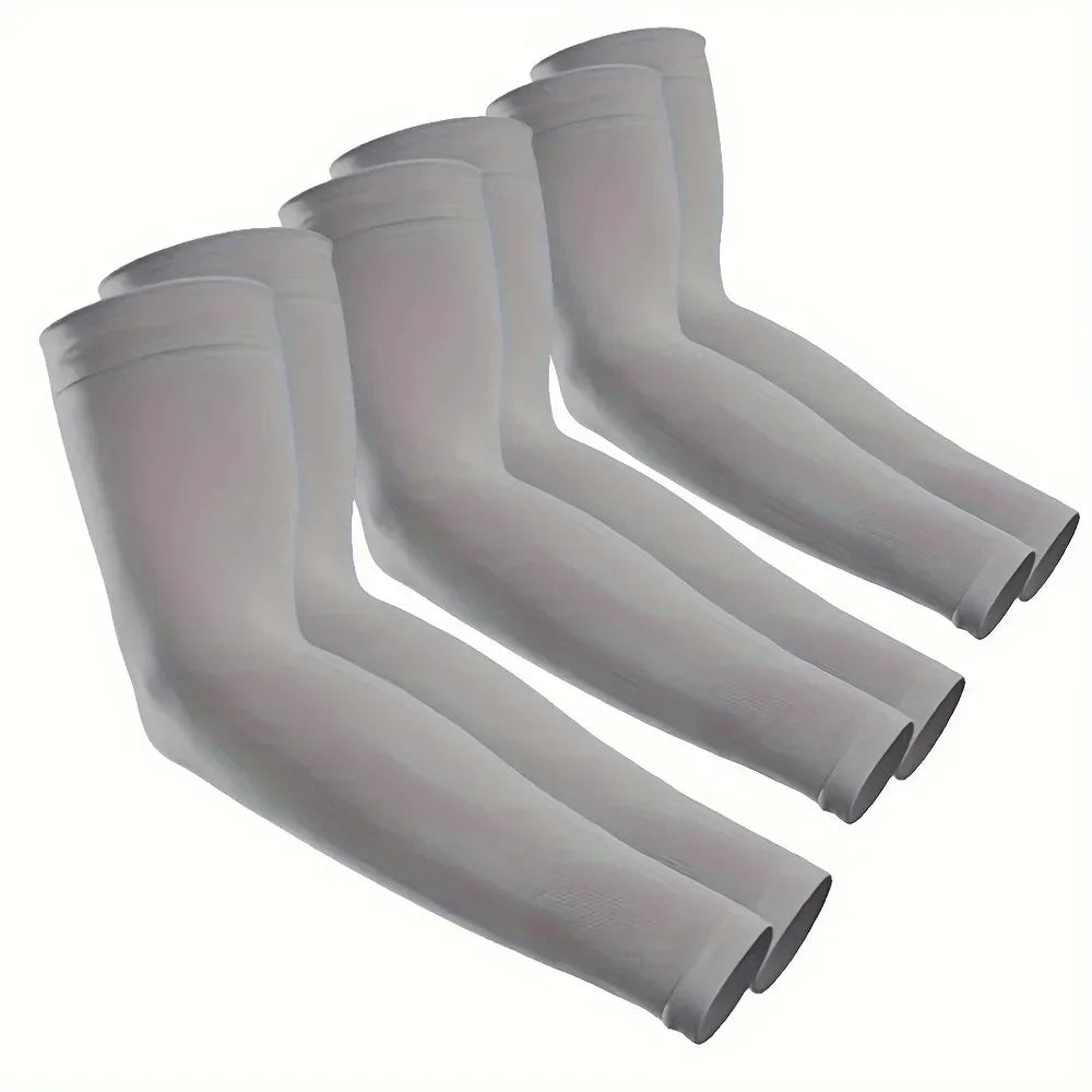 3 Pairs Unisex Sun Protection Arm Sleeves Breathable Cooling Arm Covers for Outdoor Activities Cycling Running Mountaineering