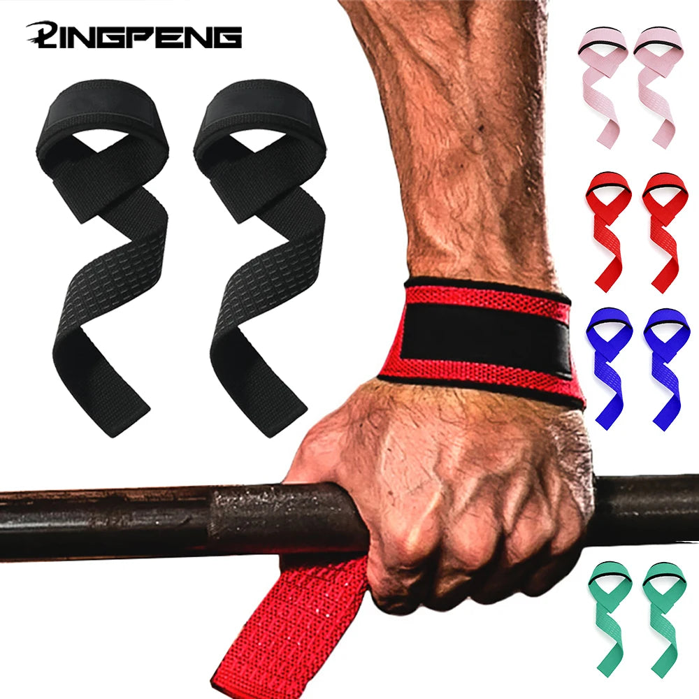 Weightlifting Wrist Straps Strength Training Adjustable Non-Slip Gym Fitness Lifting Strap Wrist Support Grip Band